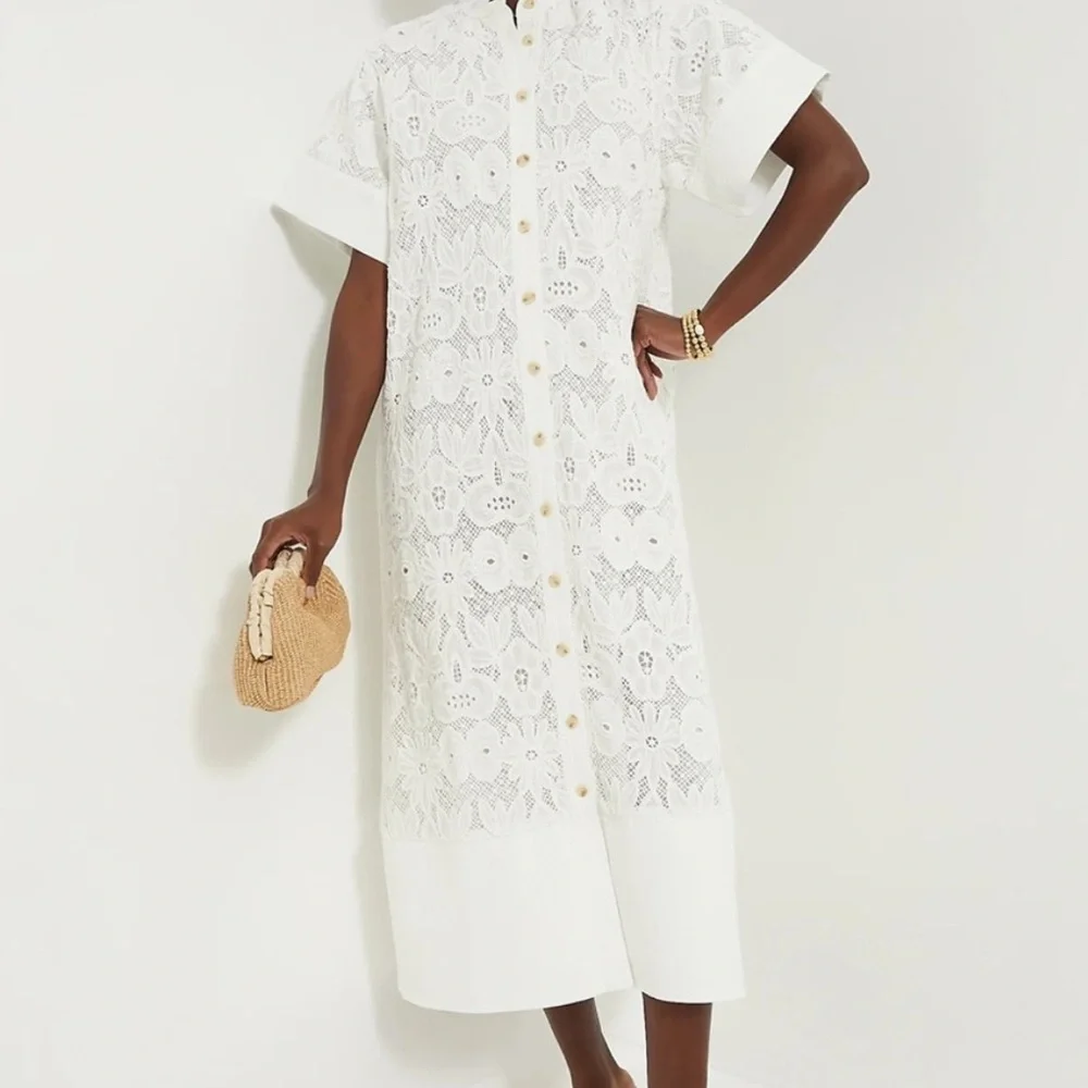 Tuckernuck White Eyelet Lace Prescott Dress - Picture 3 of 10